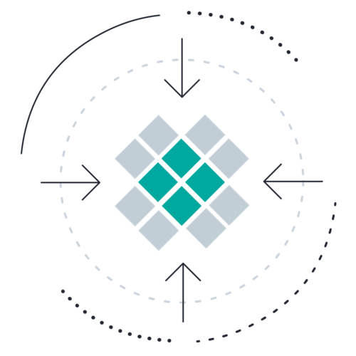 Square group inward arrows