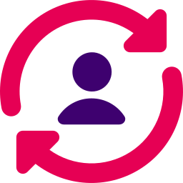 Person with rotating arrows